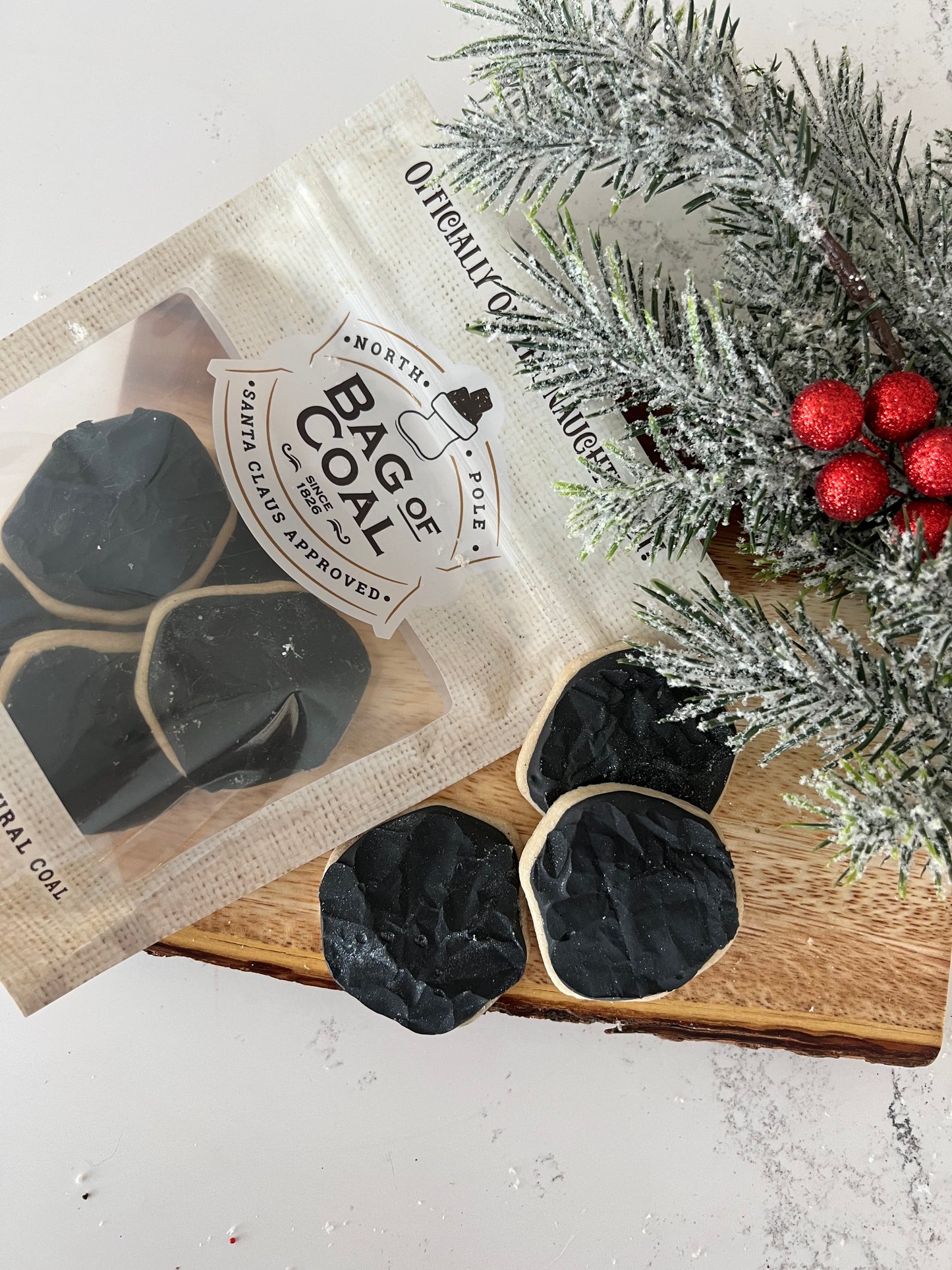 Bag of Coal Cookies