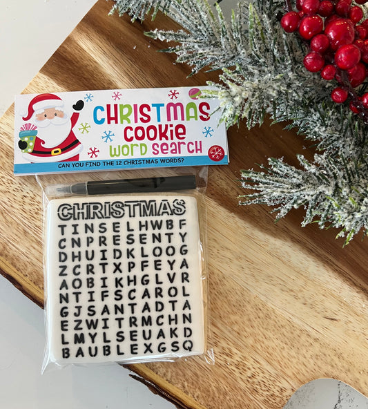 Christmas Wordsearch Cookie